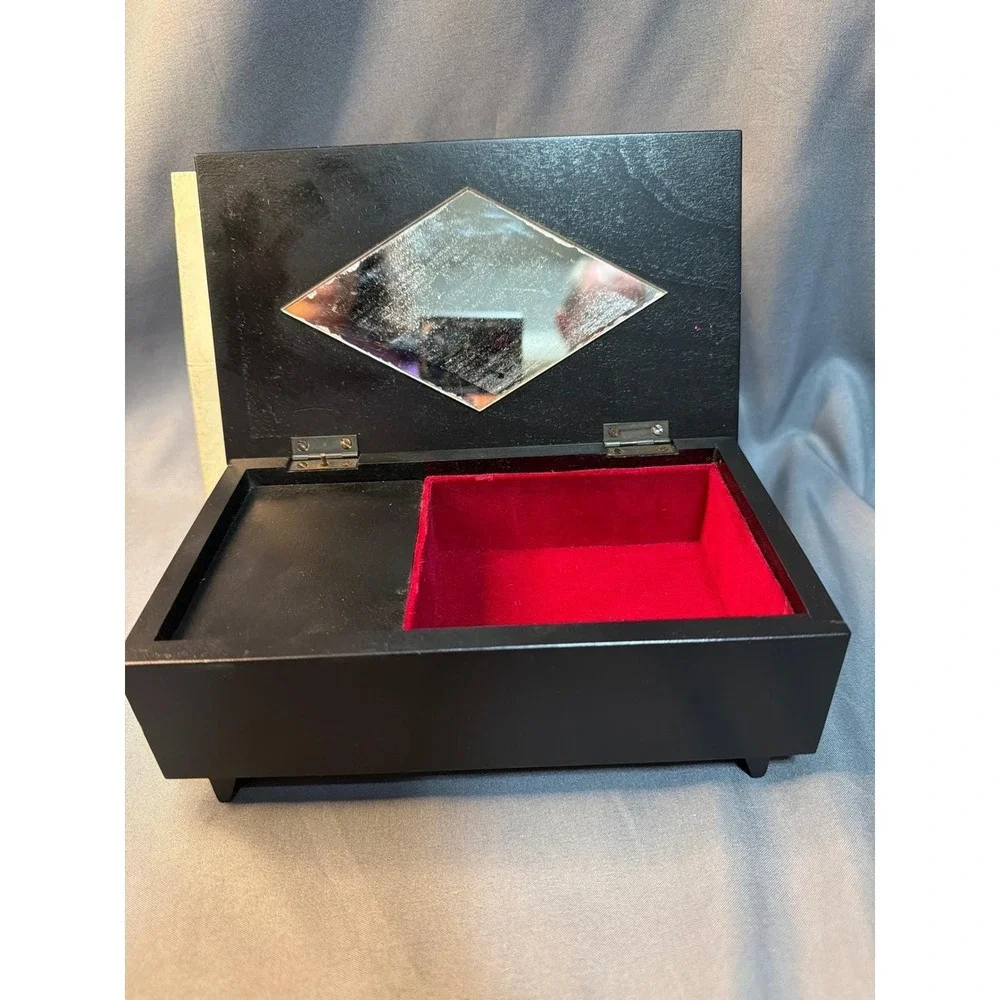 Vintage Yoseki Zaiku Japanese Wood Mosaic Music Jewelry Box Tsuyuki Mokko-Jo Co